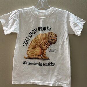 Vintage Shar Pei Dog "We take out the wrinkles" Graphic Tee | Funny Animal Tee